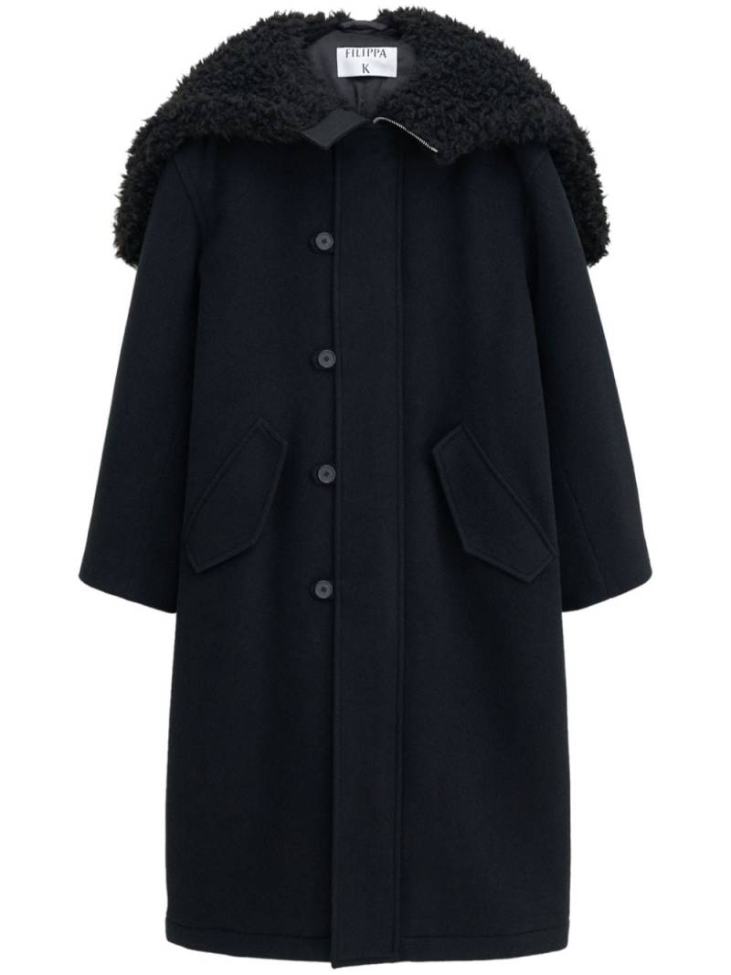 Filippa K shearling single-breasted coat - Black von Filippa K