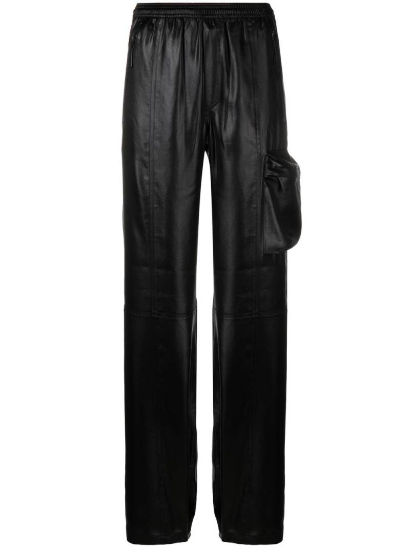 Filippa K shiny cargo track pants - Black von Filippa K