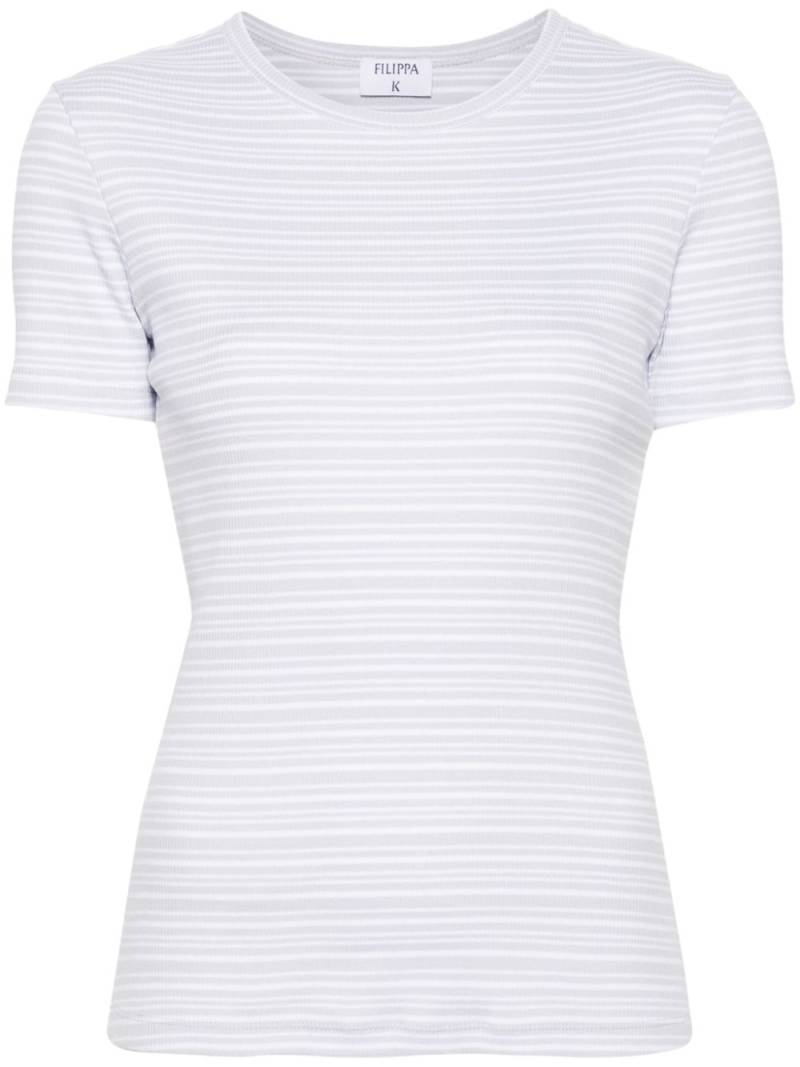 Filippa K striped ribbed T-shirt - Blue von Filippa K