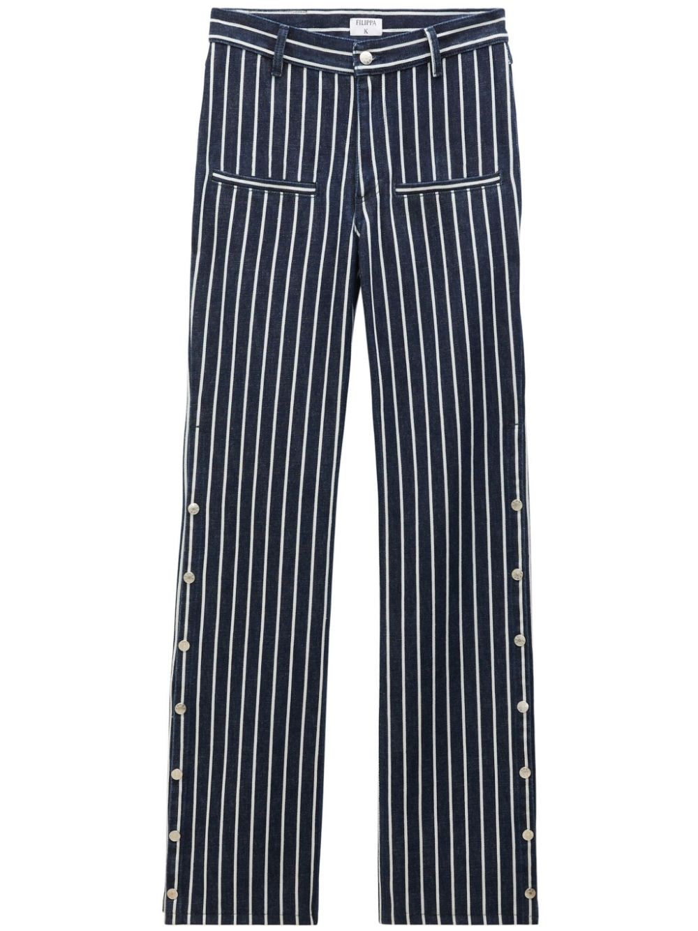 Filippa K striped side-button jeans - Blue von Filippa K