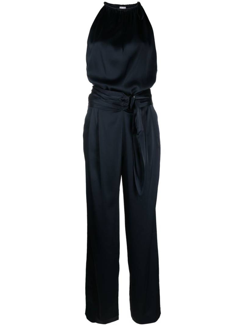 Filippa K tied-waist satin jumpsuit - Blue von Filippa K