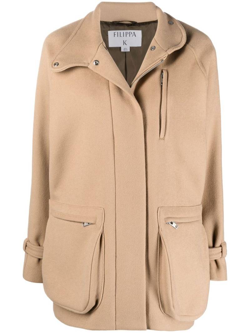 Filippa K zip-up merino-blend jacket - Neutrals von Filippa K