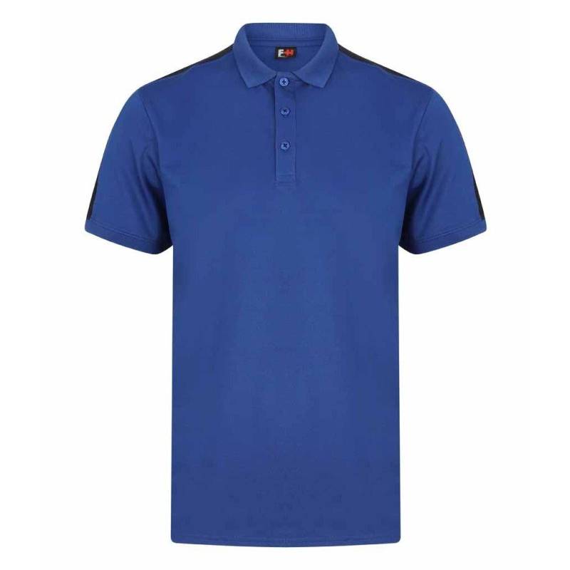 Contrast Panel-pique-polo-hemd Damen Blau XL von Finden & Hales