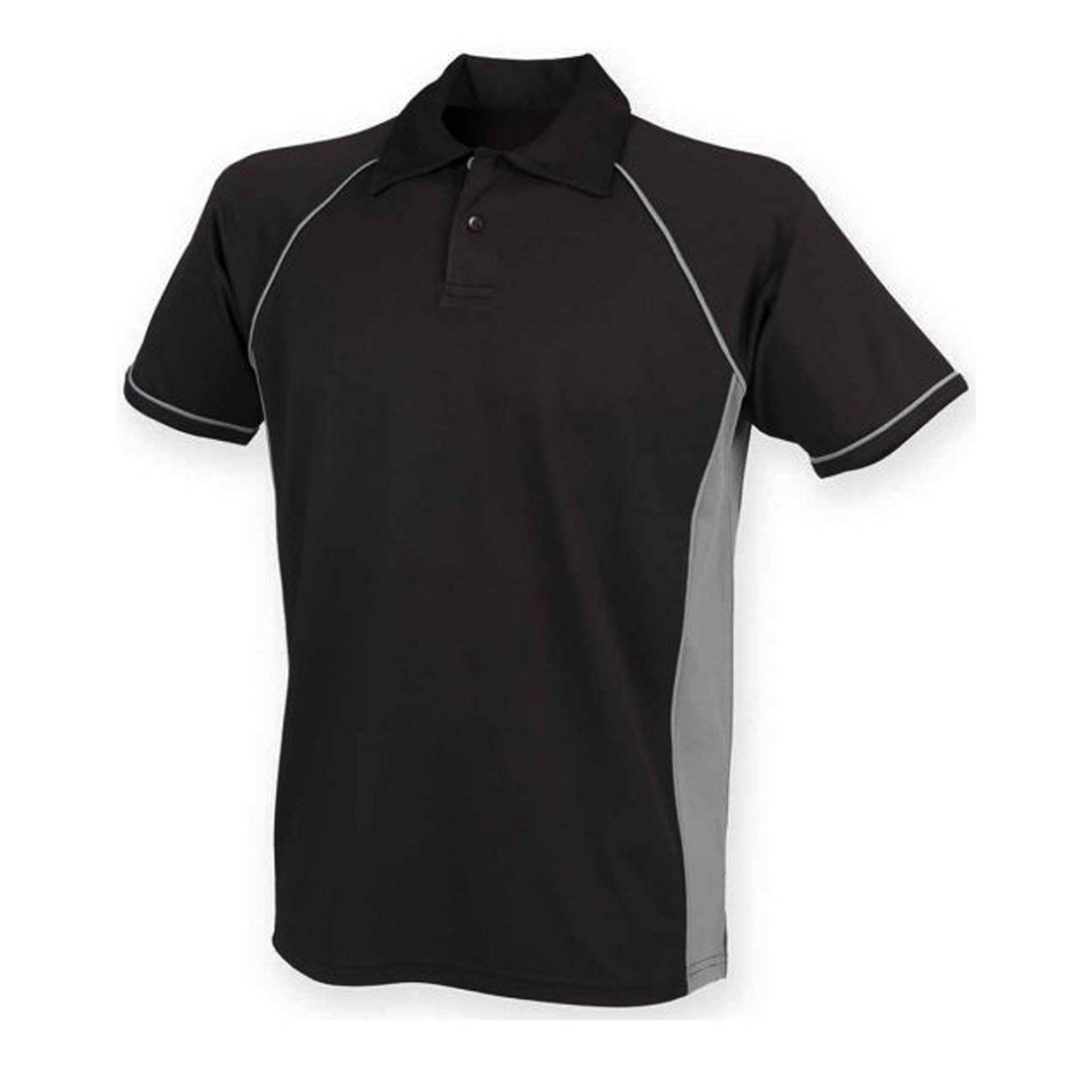 Finden And Hales Performance Paspel Polo Shirt Herren Grau M von Finden & Hales