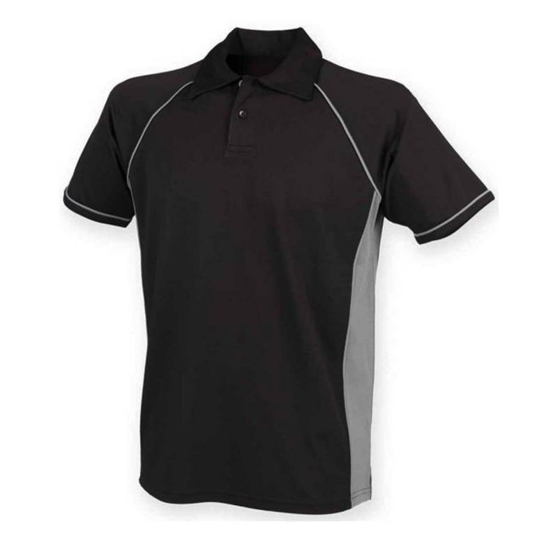 Finden And Hales Performance Paspel Polo Shirt Herren Grau XXL von Finden & Hales