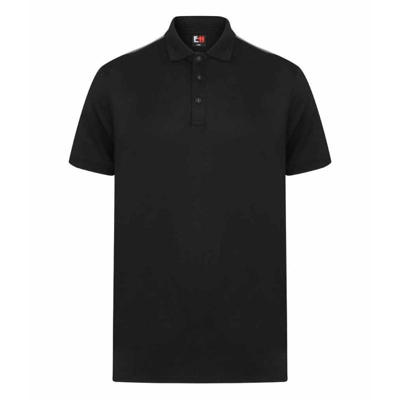 Erwachsene Kontrast Panel Pique Polo Shirt Damen Schwarz S von Finden & Hales