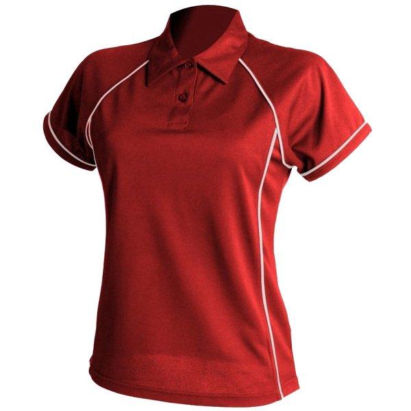 Sport Polo Shirt Coolplus Damen Rot Bunt L von Finden & Hales