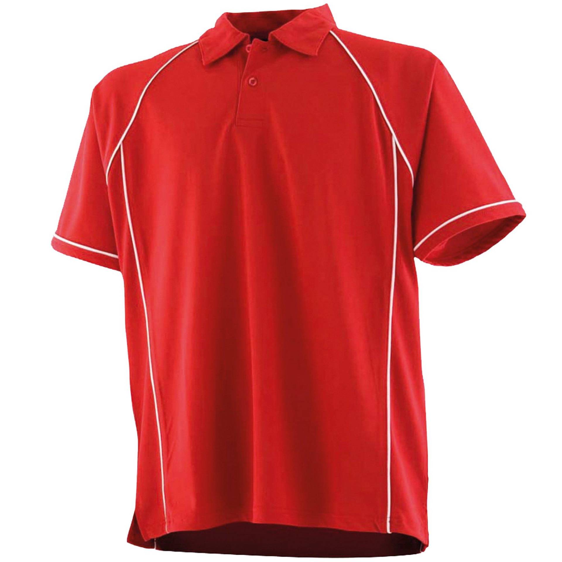 Sport Polo Tshirt Mädchen Rot Bunt 11-12A von Finden & Hales