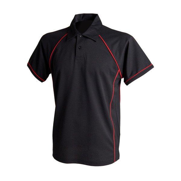 Finden & Hales - Sport PoloShirt, Kurzarm, für Herren, Schwarz, Größe 3XL von Finden & Hales