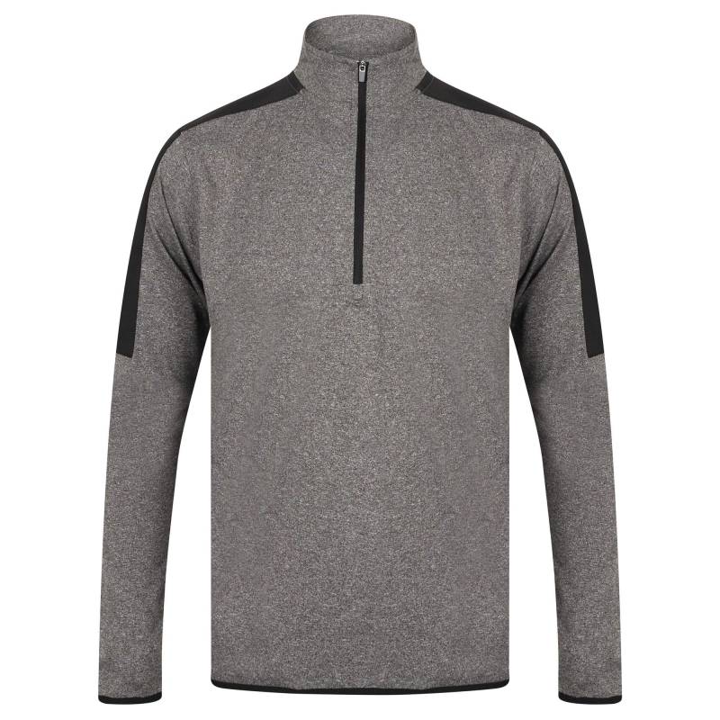 Kontrast Zip Midlayer Top Herren Grau M von Finden & Hales