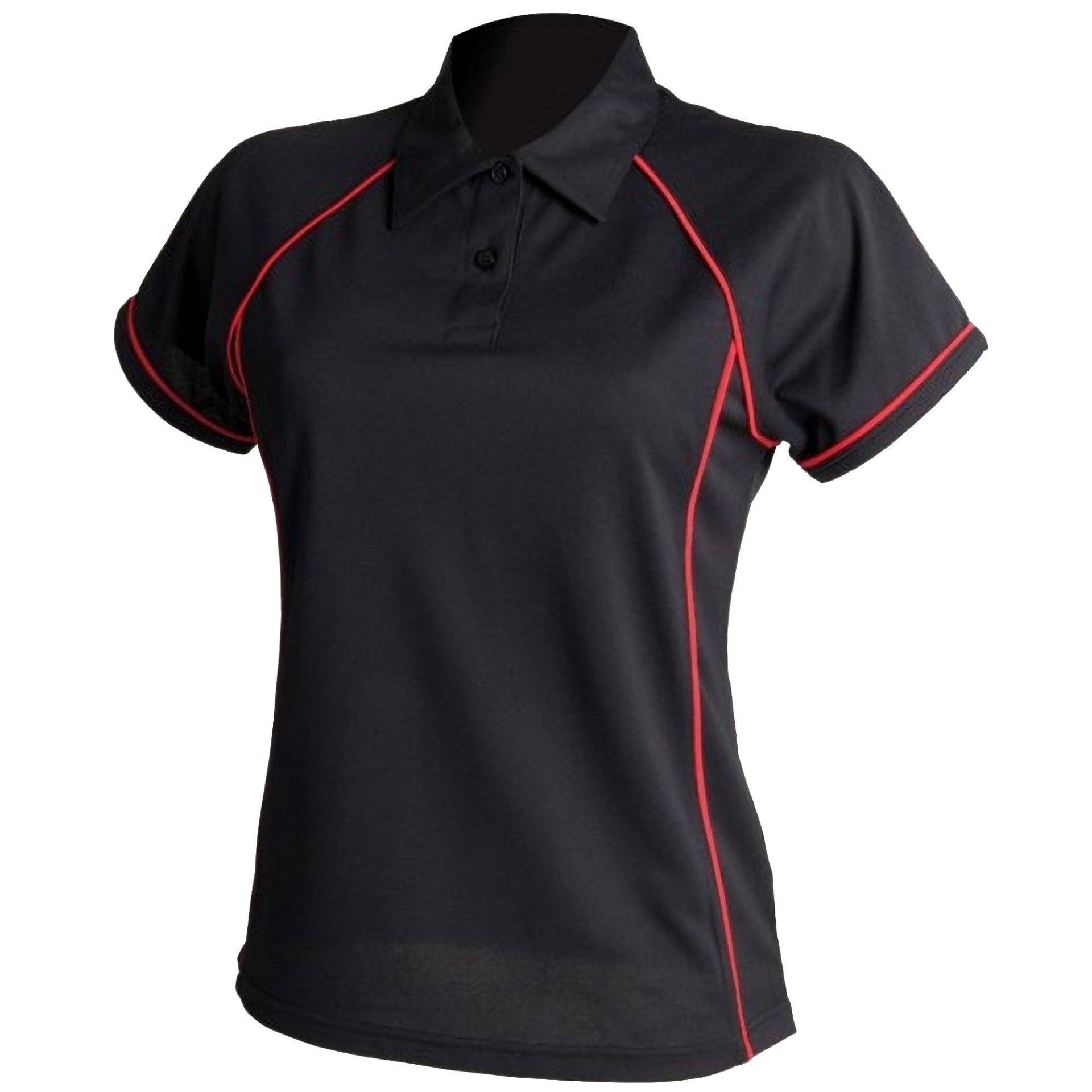 Finden & Hales - Sport Polo Shirt Coolplus, für Damen, Schwarz, Größe L von Finden & Hales