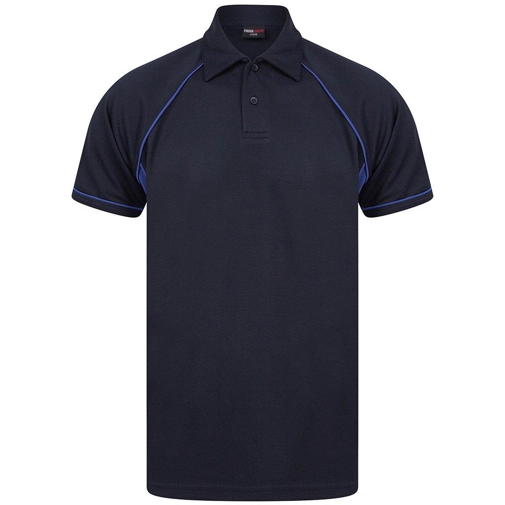 Performance Paspel Polo Shirt Herren Blau 3XL von Finden & Hales