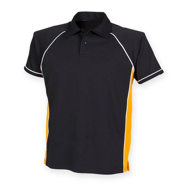 Finden & Hales - Sport PoloShirt, Kurzarm, für Herren, Schwarz, Größe L von Finden & Hales