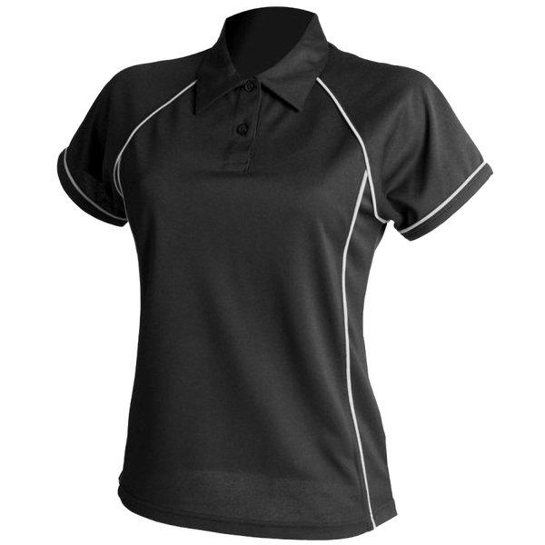 Sport Polo Shirt Coolplus Damen Schwarz L von Finden & Hales