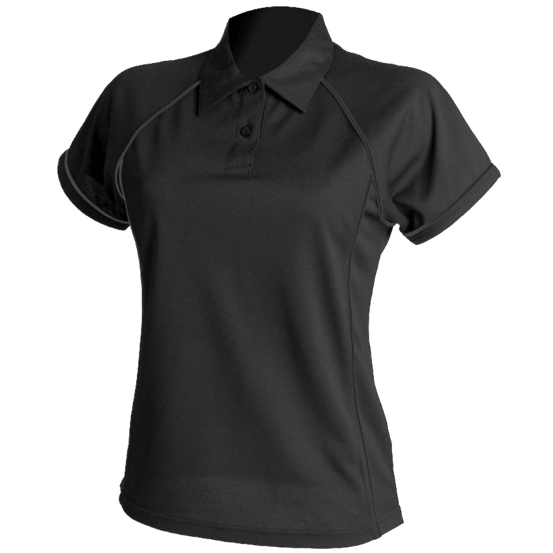 Sport Polo Shirt Coolplus Damen Schwarz XXL von Finden & Hales