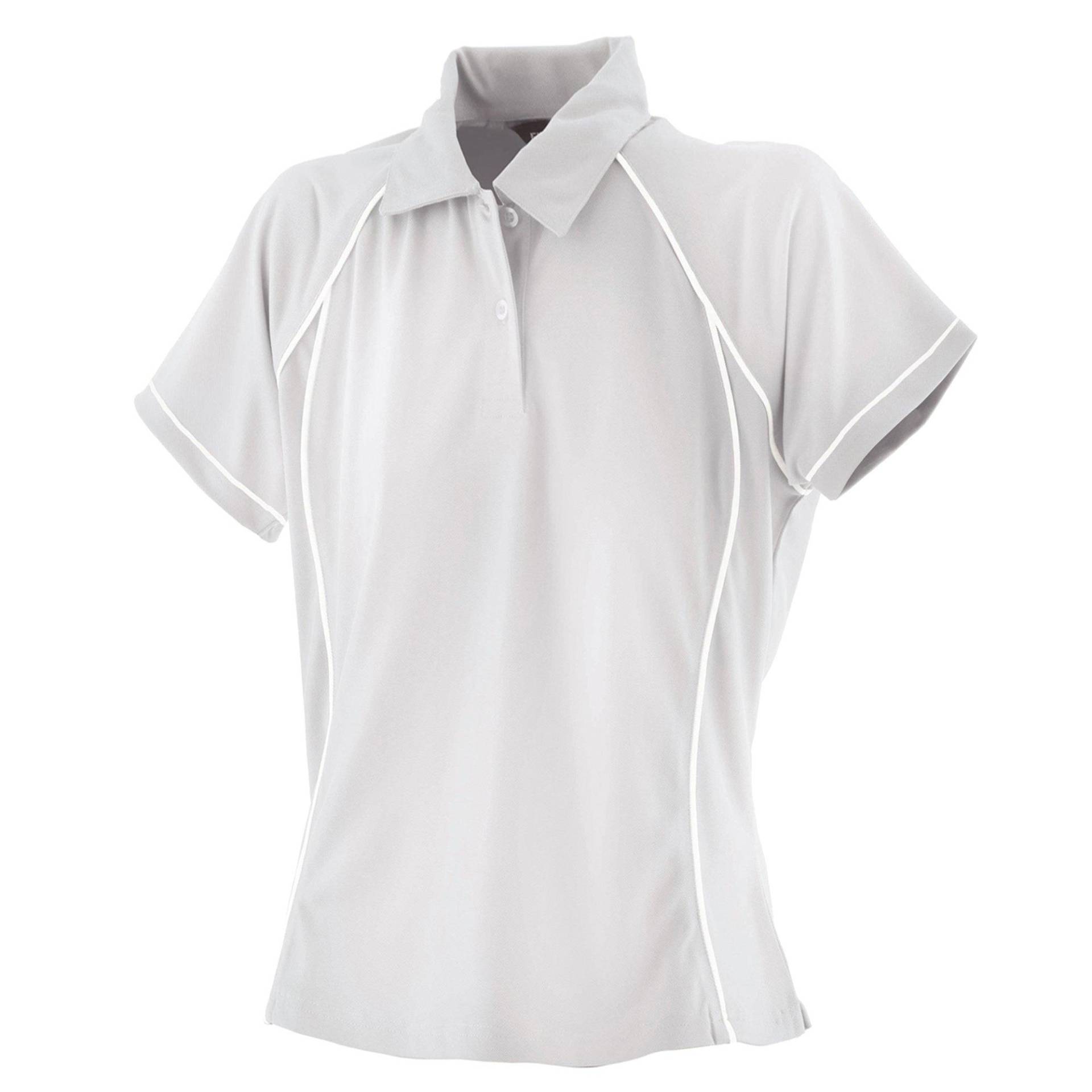 Sport Polo Shirt Coolplus Damen Weiss M von Finden & Hales