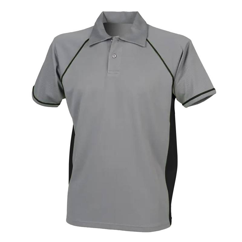 Sport Poloshirt, Kurzarm Damen Grau L von Finden & Hales