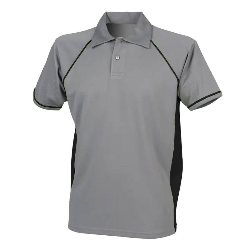 Sport Poloshirt, Kurzarm Damen Grau XXL von Finden & Hales