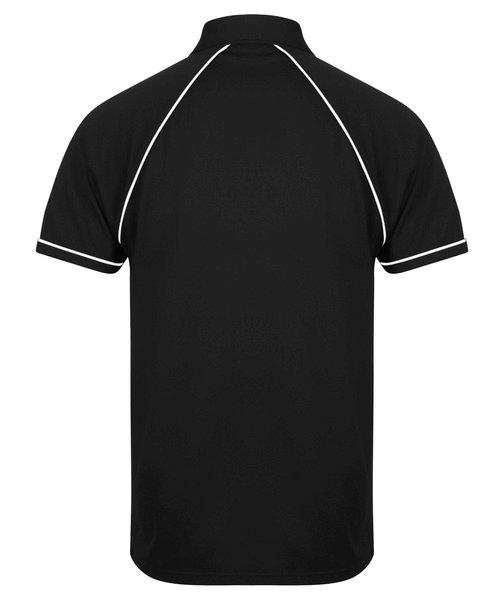 Sport Poloshirt, Kurzarm Herren Schwarz 3XL von Finden & Hales