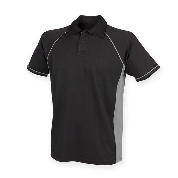 Sport Poloshirt, Kurzarm Herren Schwarz M von Finden & Hales