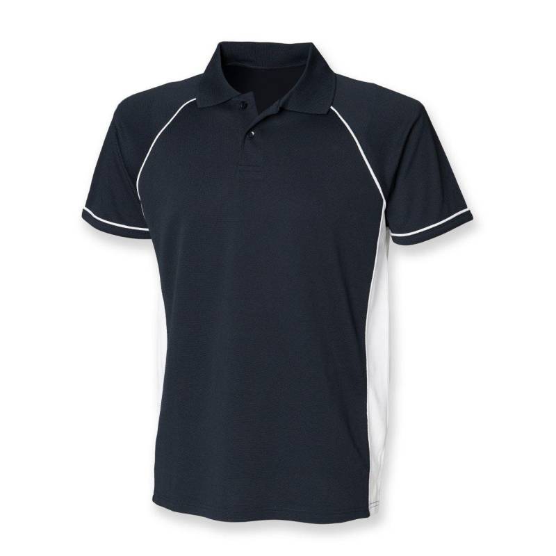 Sport Poloshirt Panel Performance Herren Marine L von Finden & Hales