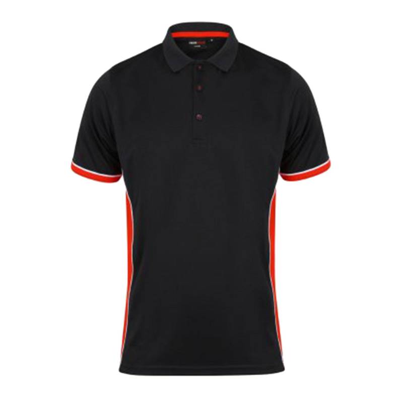 Topcool Kurzarm Kontrast Polo Shirt Herren Schwarz M von Finden & Hales