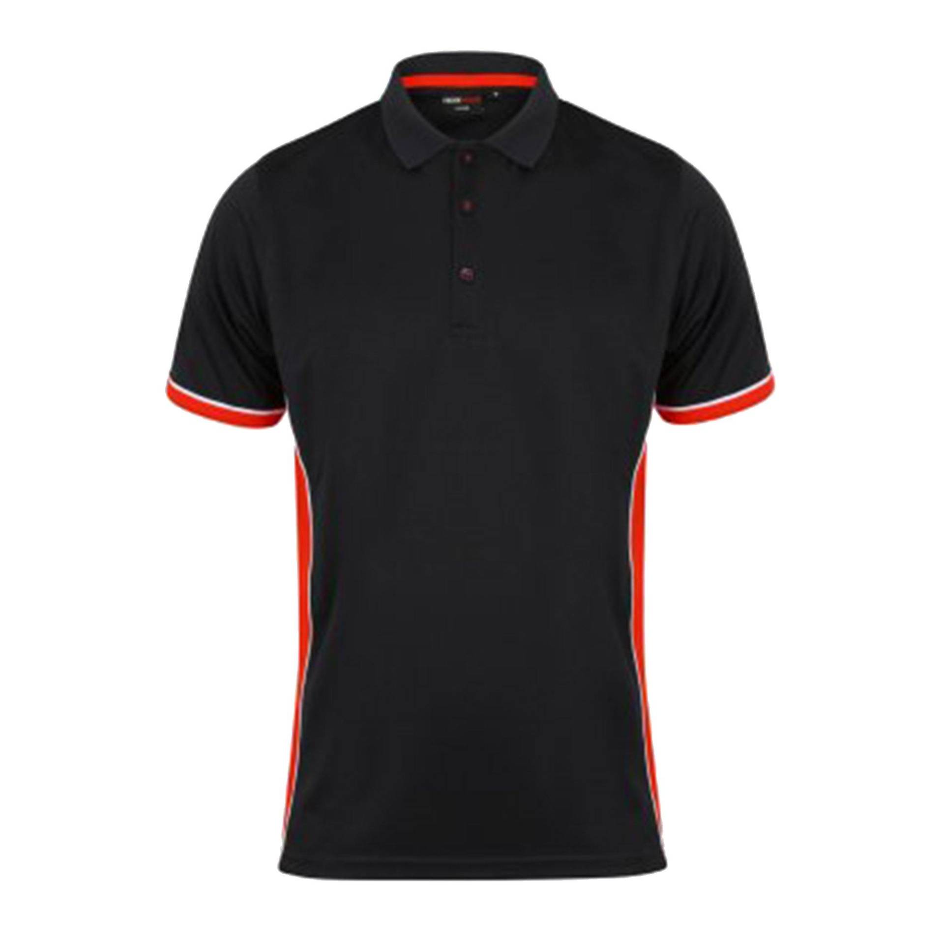 Finden & Hales - TopCool Kurzarm Kontrast Polo Shirt, für Herren, Schwarz, Größe XS von Finden & Hales