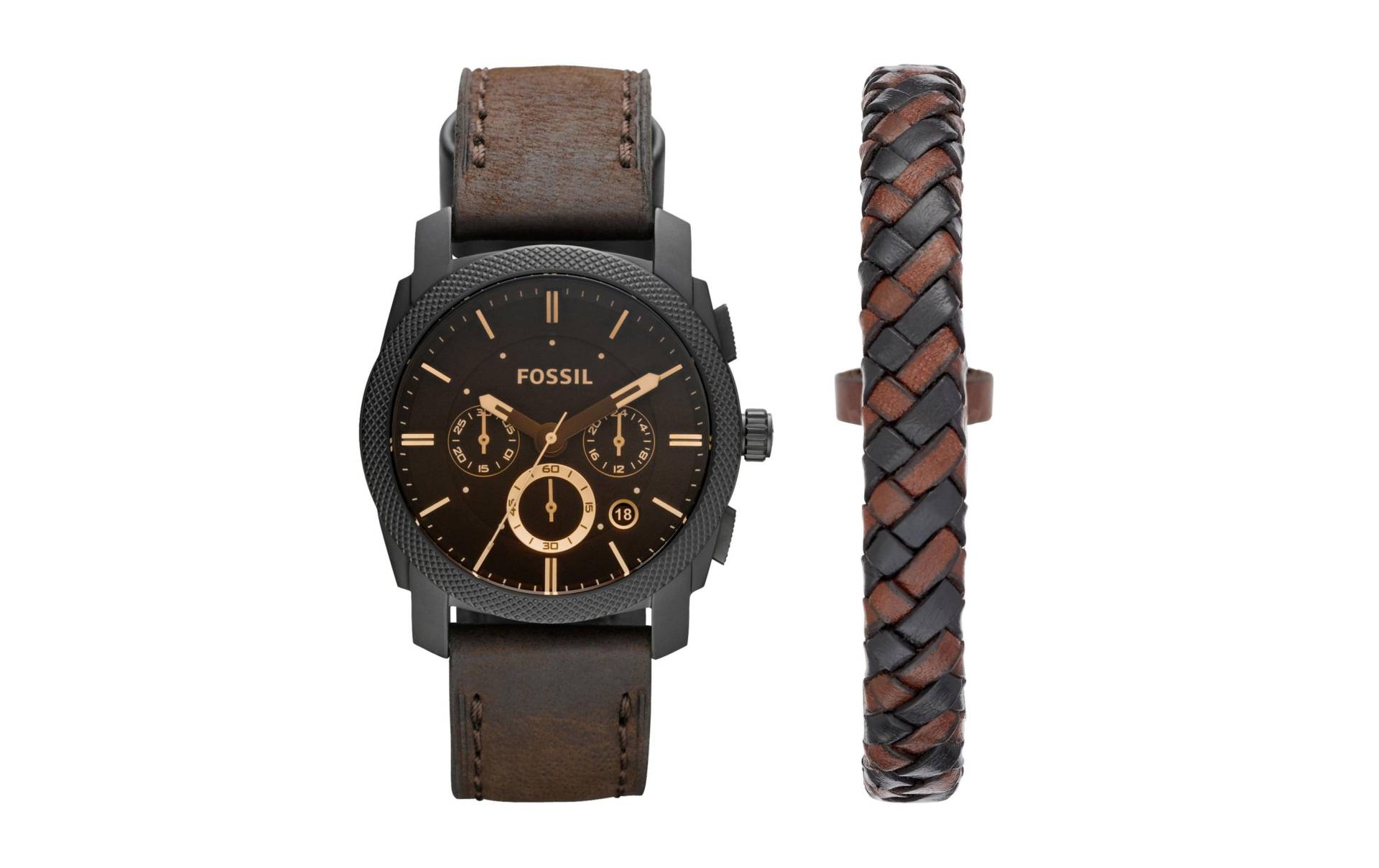 Fossil Quarzuhr »Holiday Machine FS5251SET Ø 42«, (Die Uhr ist nicht zum Baden, Schnorcheln oder Tauchen geeignet-Chronograh-Datumsanzeige) Fossil Quarzuhr »Holiday Machine FS5251SET Ø 42«, (Die Uhr ist nicht zum Baden, Schnorcheln oder Tauchen geeignet-Chronograh-Datumsanzeige) von Fossil