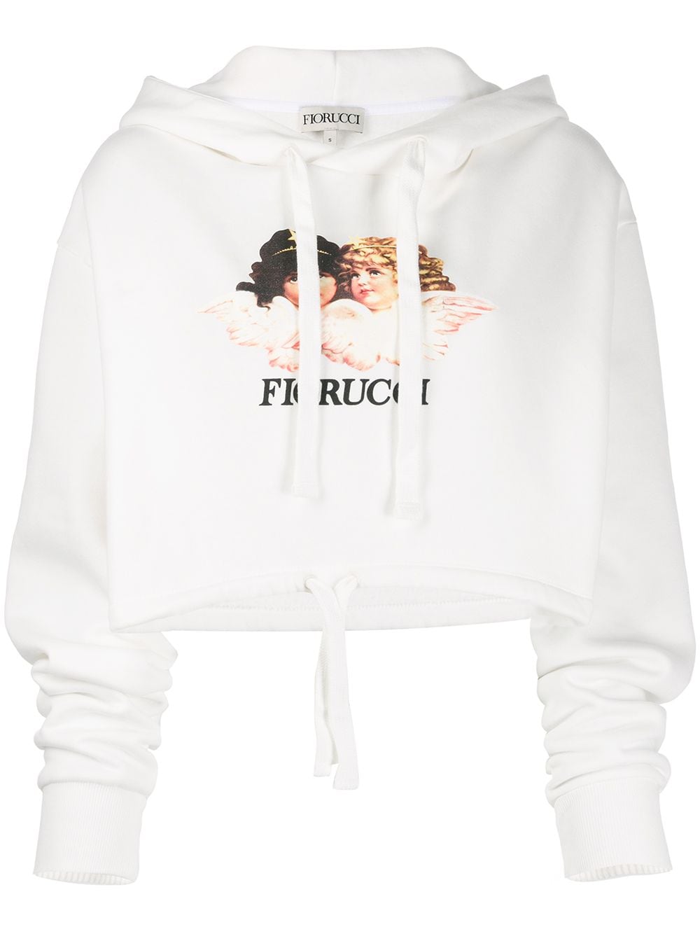 Fiorucci Vintage Angels cropped hoodie - White von Fiorucci