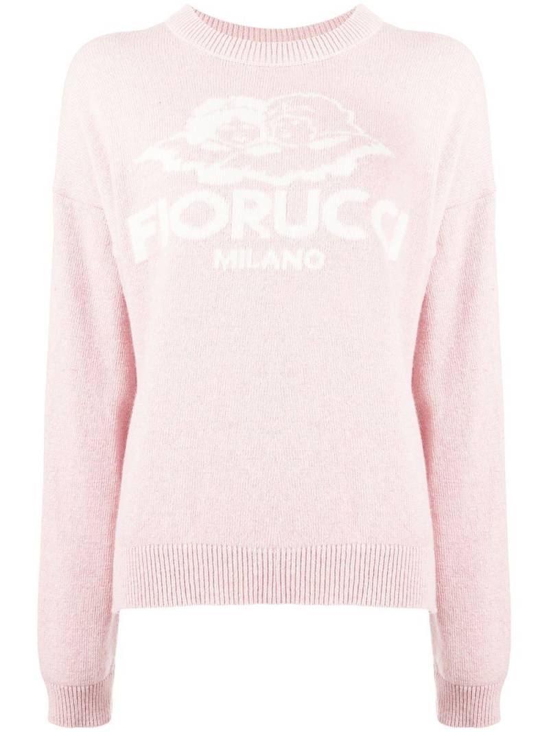 Fiorucci intarsia-knit logo-motif jumper - Pink von Fiorucci