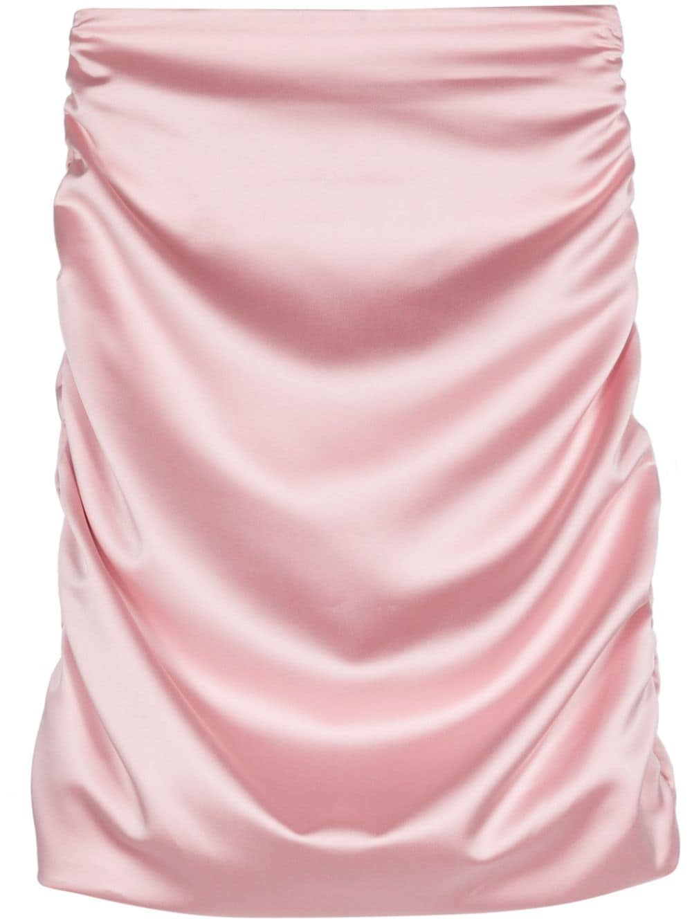 Fiorucci ruched-detail satin skirt - Pink von Fiorucci