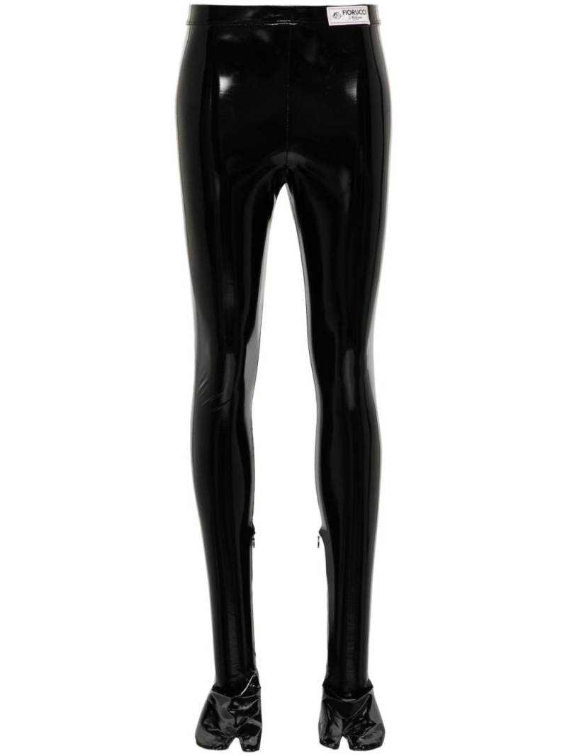 Fiorucci vinyl footed leggings - Black von Fiorucci