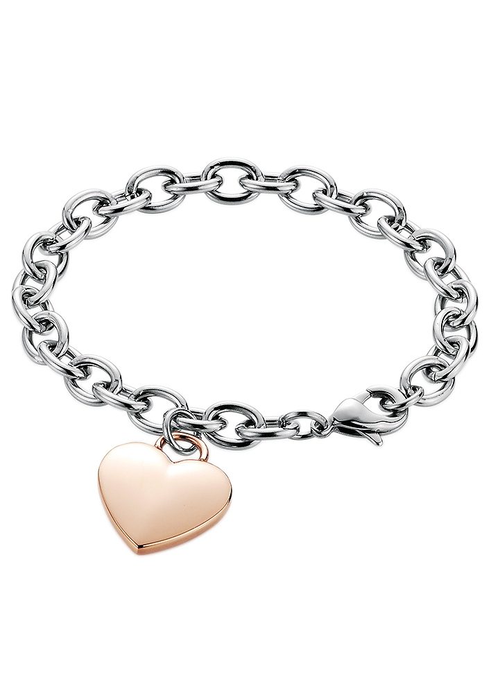 Firetti Armband »Schmuck Geschenk Armschmuck Armkette Ankerkette Herz« von Firetti