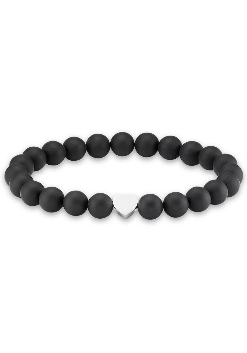 Firetti Armband »Herz mit Kugeln aus Edelstein«, Made in Germany - mit Onyx oder Tigerauge von Firetti