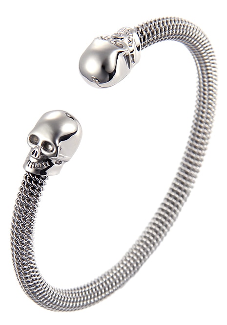 Firetti Armspange »Schmuck Geschenk Armschmuck Armband Meschkette Totenkopf Scull«, mit Zirkonia (synth.) von Firetti