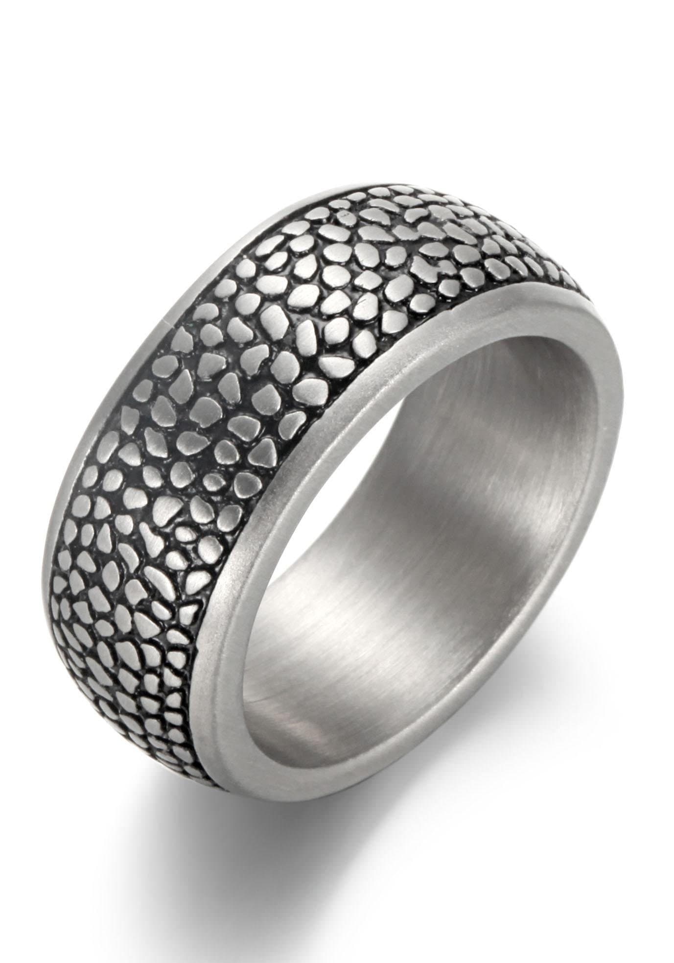 Firetti Fingerring »Schmuck Geschenk, 10,0 mm, Reptilienoptik, matt, strukturiert,«, mit Zirkonia (synth.) von Firetti