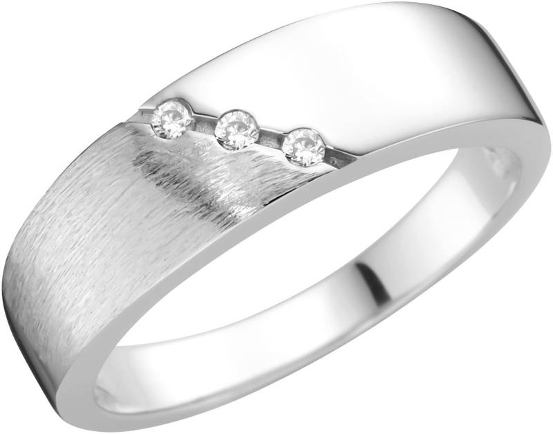 Firetti Fingerring »Schmuck Geschenk Damenring Ring matt glanz«, mit Zirkonia (synth.) von Firetti