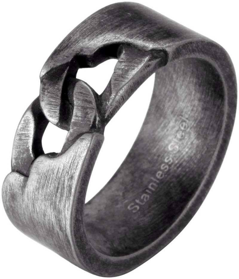 Firetti Fingerring »Schmuck Geschenk Edelstahl Ring Damen Herren Panzerkette Vintage« von Firetti