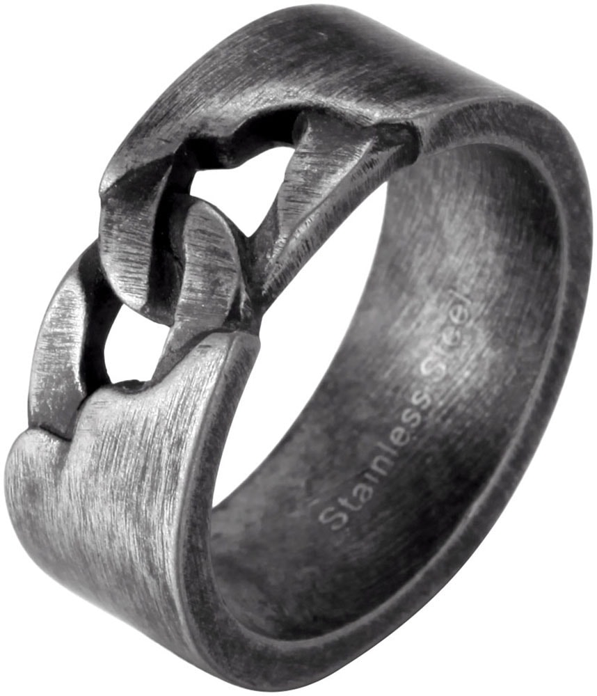 Firetti Fingerring »Schmuck Geschenk Edelstahl Ring Damen Herren Panzerkette Vintage« Firetti Fingerring »Schmuck Geschenk Edelstahl Ring Damen Herren Panzerkette Vintage« von Firetti