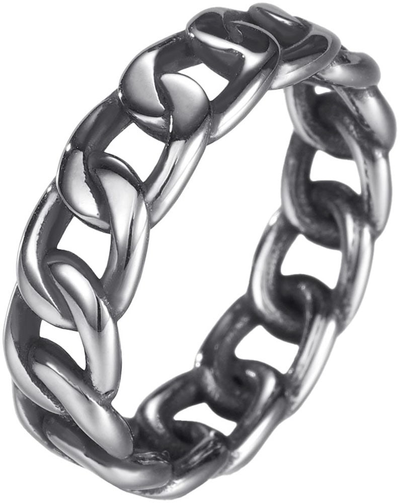 Firetti Fingerring »Schmuck Geschenk Edelstahl Ring Damenring Herrenring Panzerkette Color« von Firetti