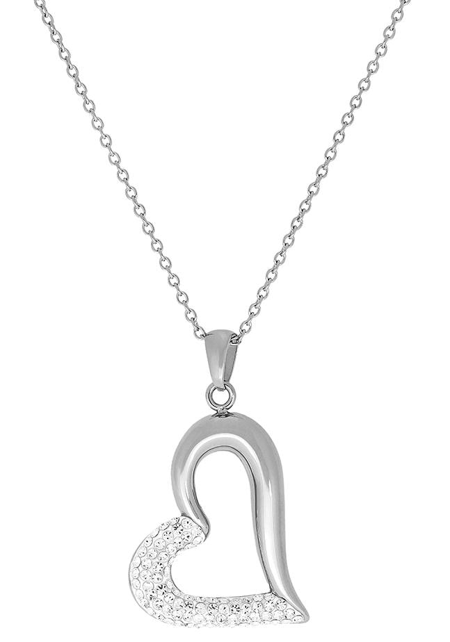 Firetti Herzkette »Halskette Schmuck Geschenk, funkelndes Herz "LIEBE"«, mit Kristallstein Firetti Herzkette »Halskette Schmuck Geschenk, funkelndes Herz "LIEBE"«, mit Kristallstein von Firetti