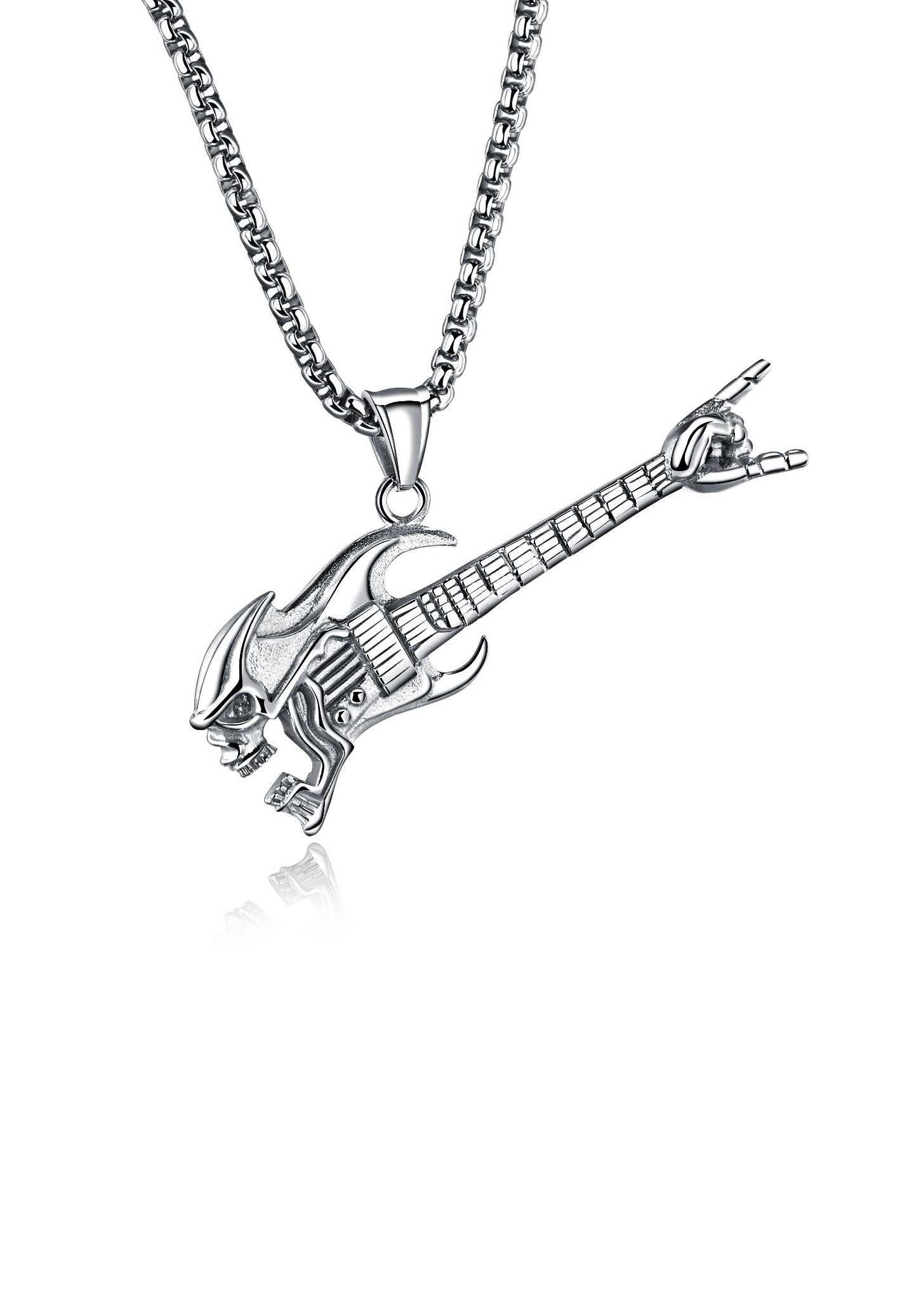 Firetti Kette mit Anhänger »Schmuck Geschenk, Gitarre, Totenkopf, sturkturiert, teilw. geschwärzt« Firetti Kette mit Anhänger »Schmuck Geschenk, Gitarre, Totenkopf, sturkturiert, teilw. geschwärzt« von Firetti