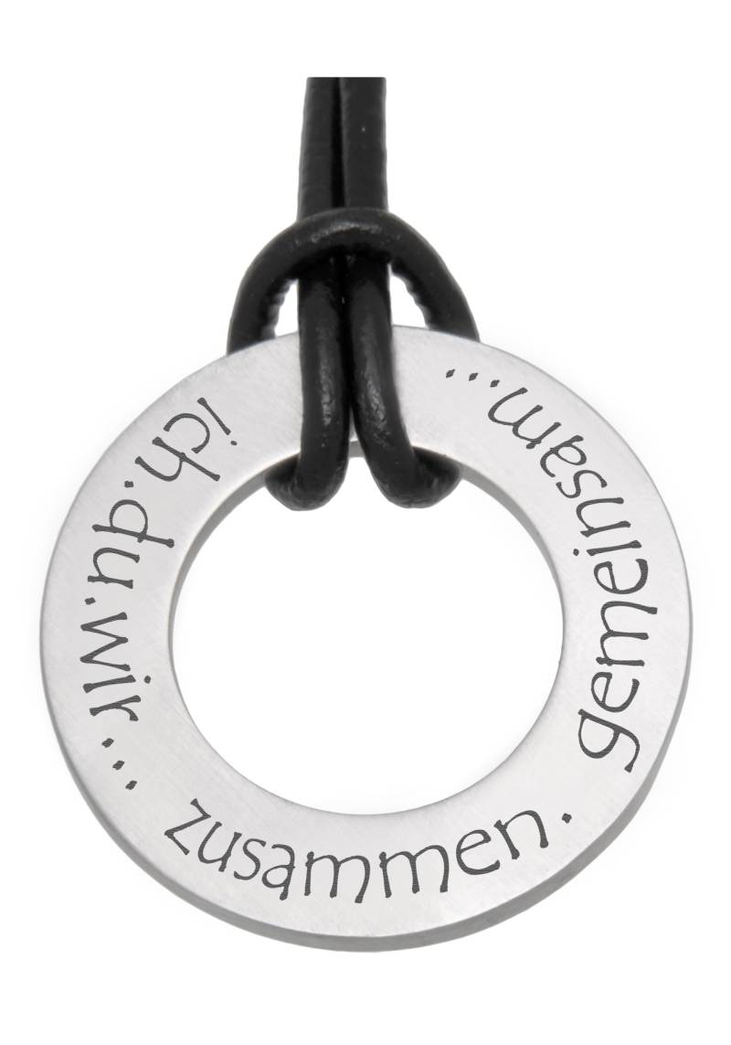 Firetti Kette mit Anhänger »Schmuck Geschenk Halskette, Lederband«, mit Zirkonia (synth.) von Firetti