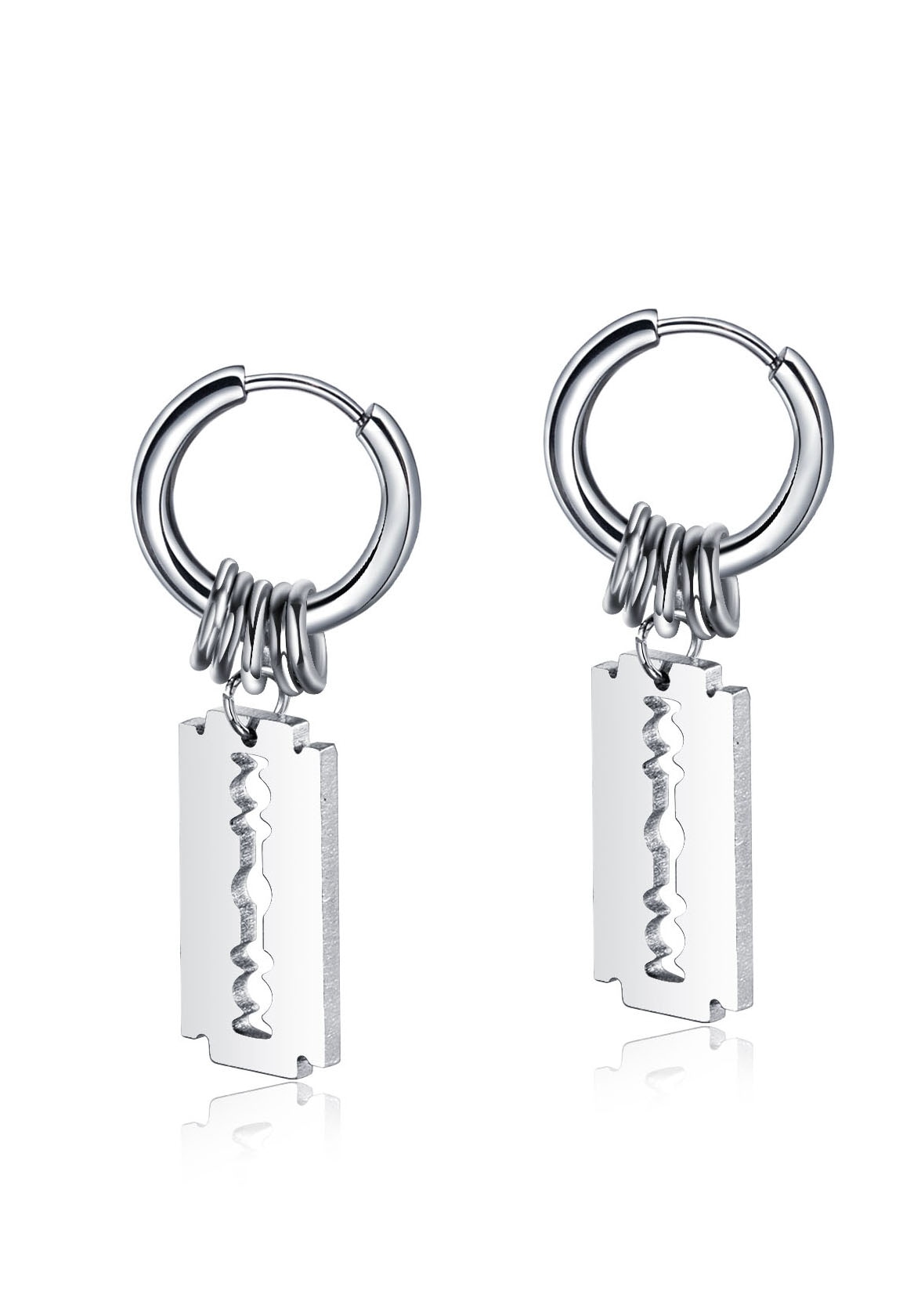 Firetti Paar Creolen »Schmuck Geschenk, Rasierklingen-Design«, Einhänger abnehmbar Firetti Paar Creolen »Schmuck Geschenk, Rasierklingen-Design«, Einhänger abnehmbar von Firetti