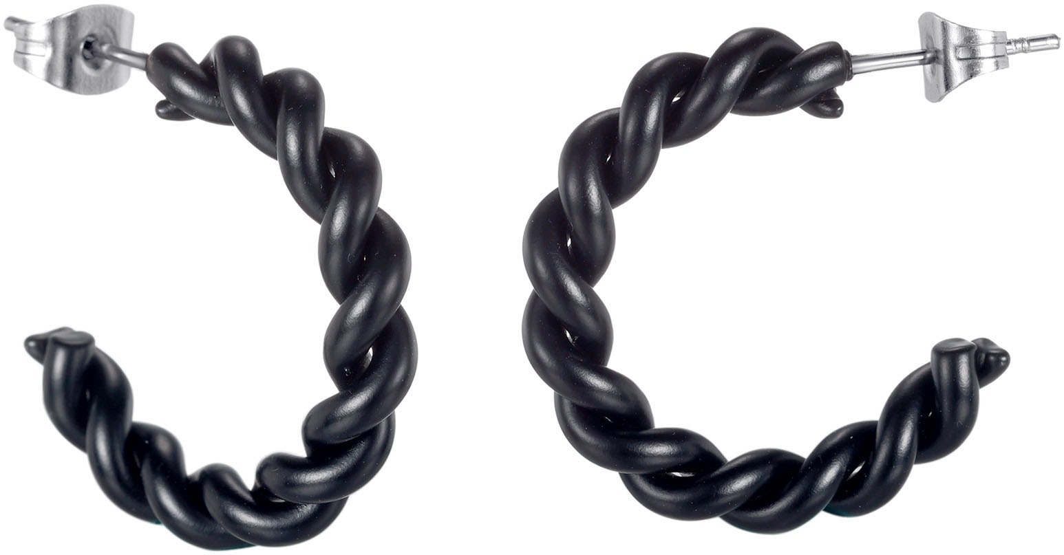 Firetti Paar Creolen »Schmuck Geschenk Edelstahl Ohrschmuck Ohrringe Twist Color« von Firetti