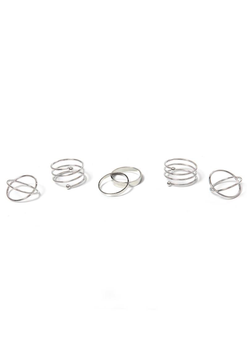 Firetti Ring-Set »im teilweise mehrreihigen Design«, (Set, 6 tlg.) von Firetti