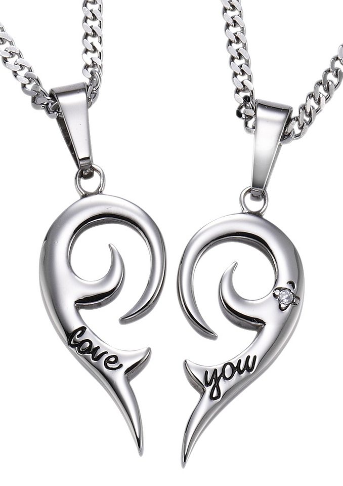 Firetti Schmuckset »Multipack Schmuck Geschenk Halsketten LIEBE«, (4 tlg.), mit Zirkonia Firetti Schmuckset »Multipack Schmuck Geschenk Halsketten LIEBE«, (4 tlg.), mit Zirkonia von Firetti