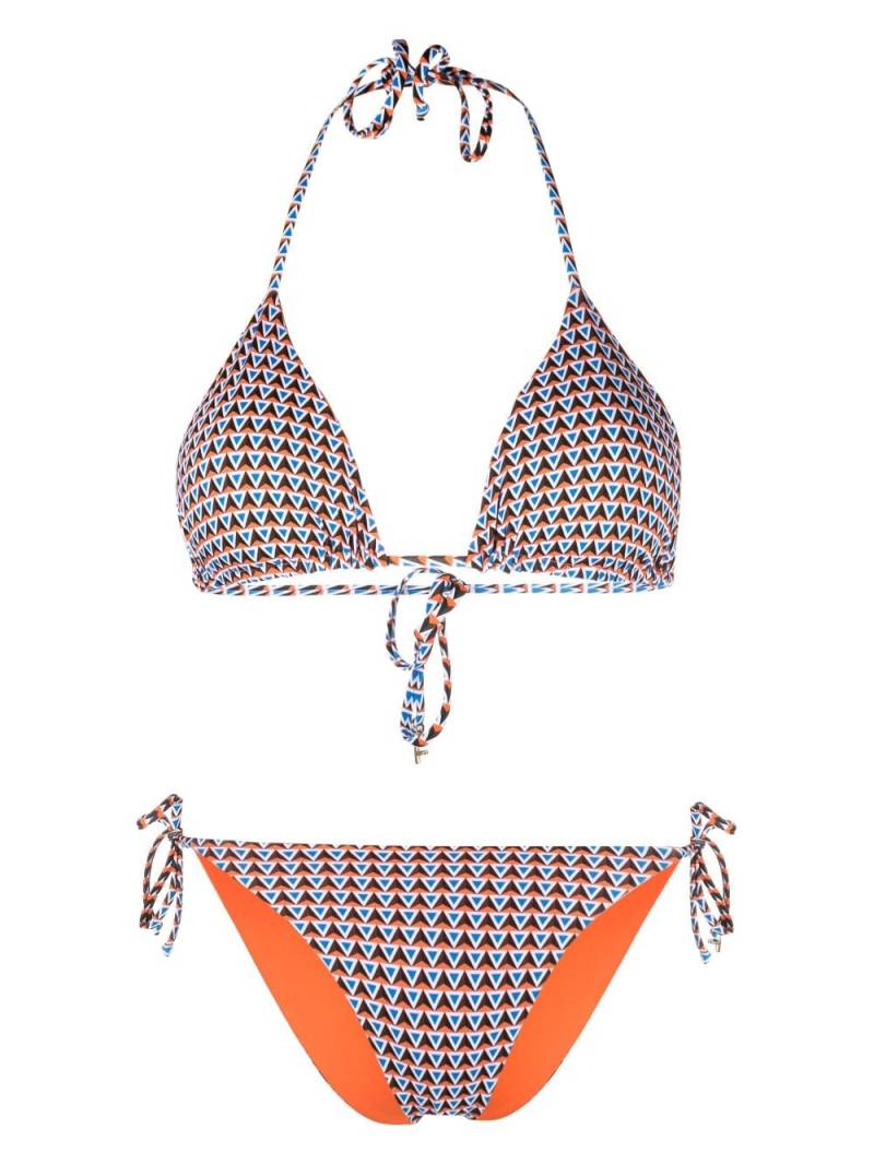 Fisico geometric-pattern triangle-cup bikini - Orange von Fisico