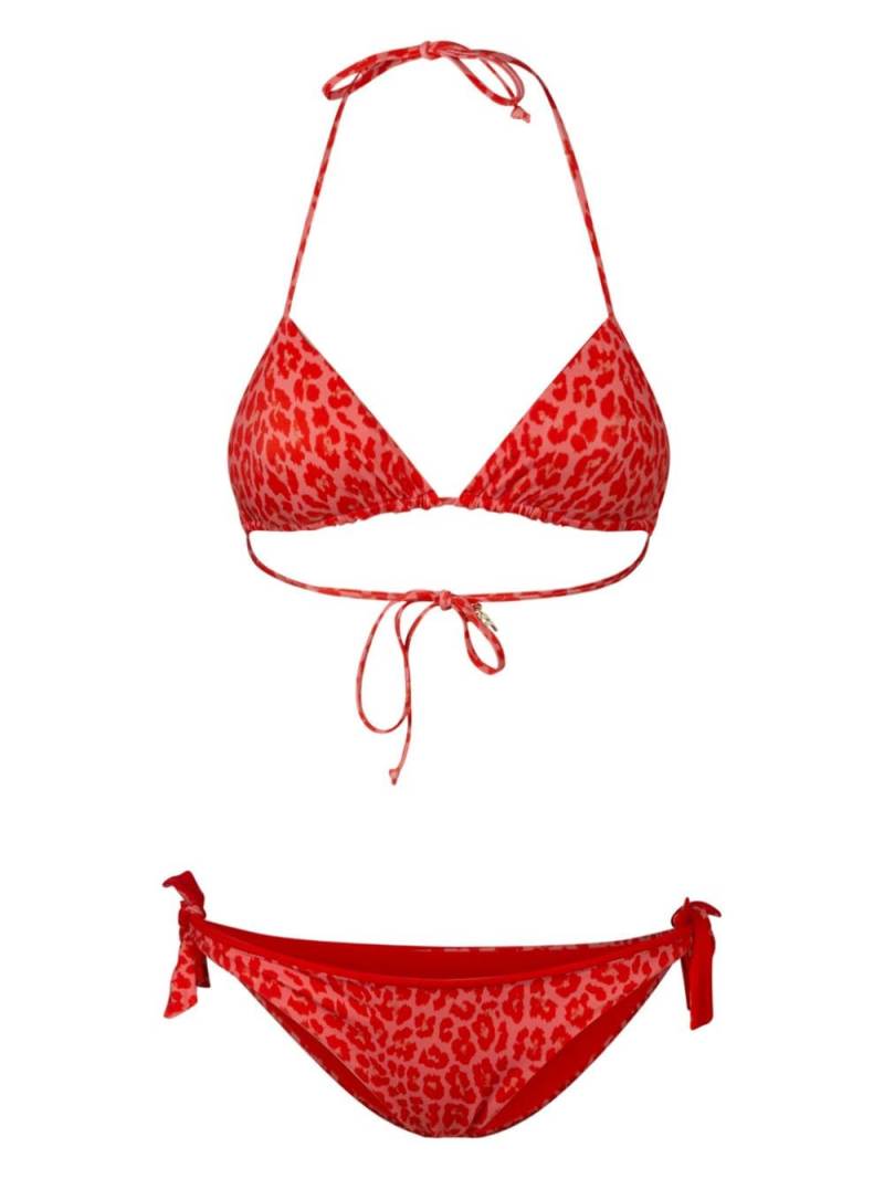 Fisico leopard-print bikini - Red von Fisico