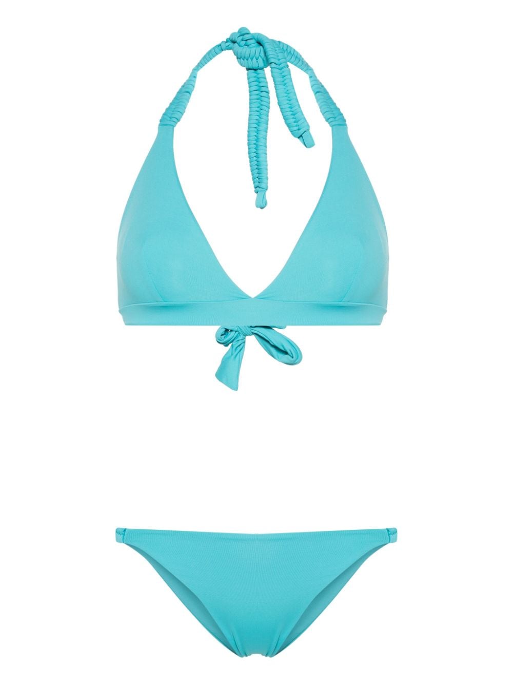 Fisico triangle-cup halterneck bikini - Blue von Fisico